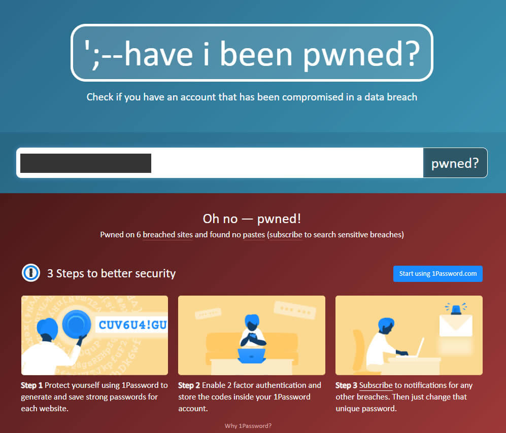 pwnedボタンクリック