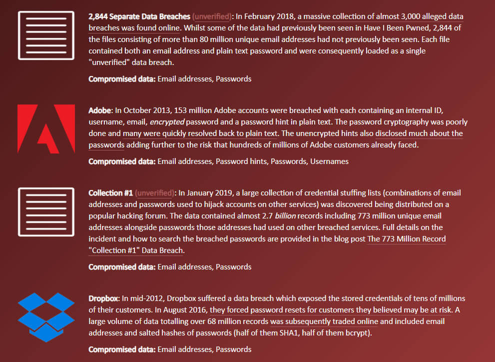 パスワードが流出している場合