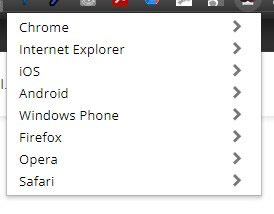 User-Agent Switcher for Chromeの実行画面