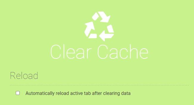 Clear Cacheの実行画面